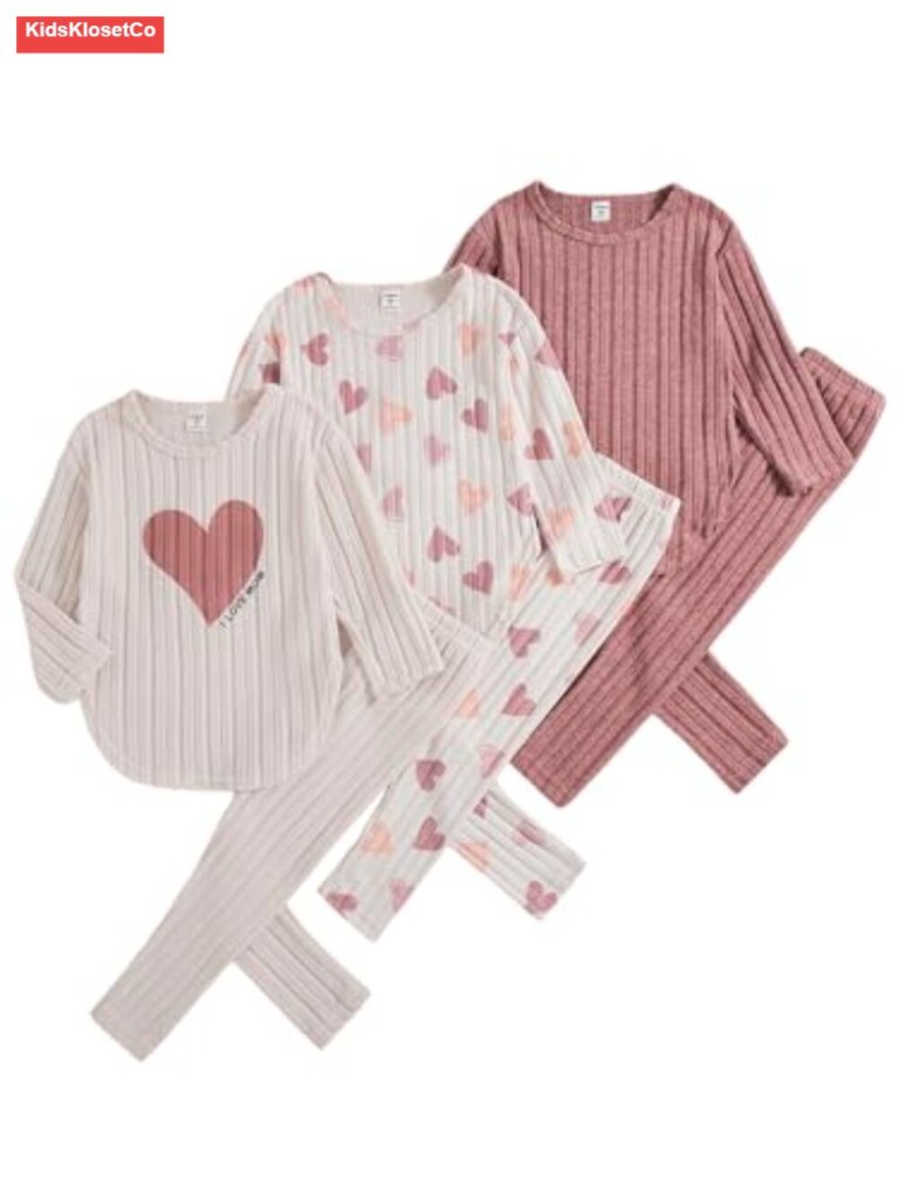 Toddler Girl 3-Piece Lounge Set Long Sleeve Sweatshirt Pants Fall Winter Outfits